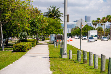 Obraz premium Pedestrian path on Key Biscayne Miami FL