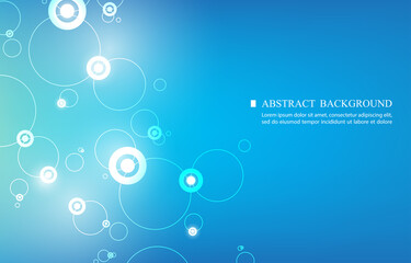 geometric abstract circle shape.blue vector wallpaper