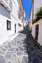 Detail of beautiful small town Cadaques in Costa Brava in Catalonia of Spain