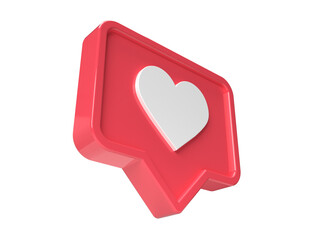  One like social media notification with heart icon 