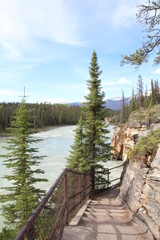 Obraz na płótnie Canvas Edge Of The Athabasca Canyon, Jasper National Park, Alberta