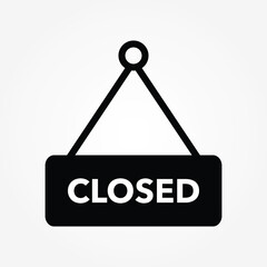 Closed icon illustration vector sign symbol - Vector