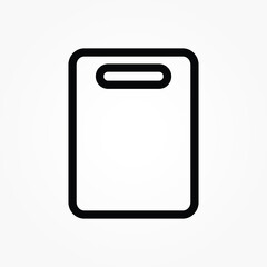 Cutting board outline sign icon vector illustration

