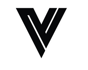 v initial logo letter design 