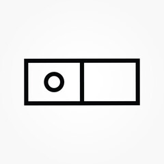 outline on off icon vector illustration