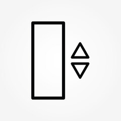 Lift icon template design. vector illustration

