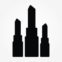 Lipstick icon. Isolated on White background