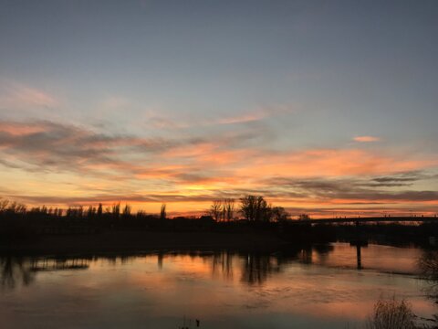 sunset over the river © Simona