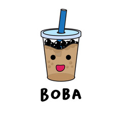 boba character illustration cute simple