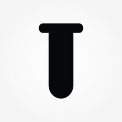 Laboratory glass icon design. tube icon