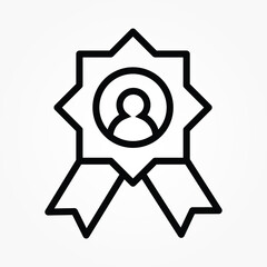 outline Medal Icon in trendy flat style isolated on white background. Medal symbol for your web site design, logo, app, UI. Vector illustration, EPS10.