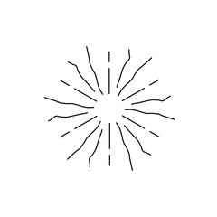 Obraz premium Vintage sunburst, explosion doodles isolated on white background EPS Vector Abstract