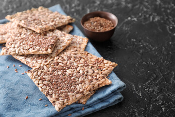 Cereal cookies on dark background