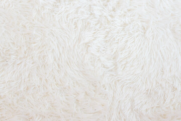 White Fur Hair Rug Carpet Texture