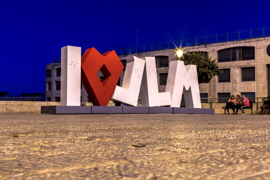 I Love JLM statue in Jerusalem, Israel