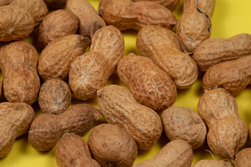 heap of peanuts in shell