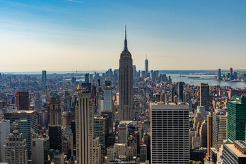 Fototapeta na wymiar View to Empire State Building from Rockefeller building