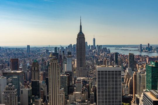 View to Empire State Building from Rockefeller building © Alex