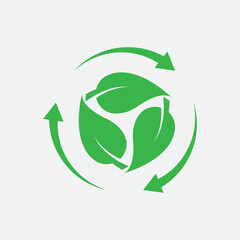 Biodegradable recyclable plastic free package icon. vector illustration
