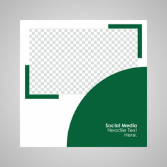 Editable Post Template Social Media Banners for Digital Marketing. Vector Illustration.