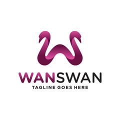 the logo of two swan heads