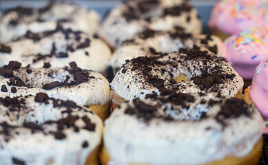 deliciosos doces em close 