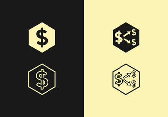 icon Sales, lead, sale, up sell outline and glyph