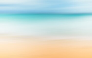 Fototapeta premium Summer sea season landscape brown blue abstract background color gradient motion blurred. use for empty studio room backdrop wallpaper showcase or product your. copy space for text