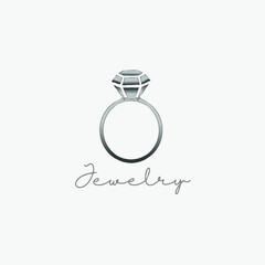 diamond ring logo design