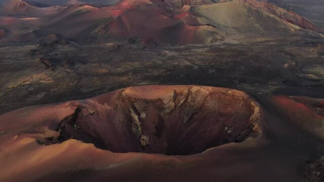 Spain, Canary Islands, Lanzarote, Volcanos in Timanfaya National Park