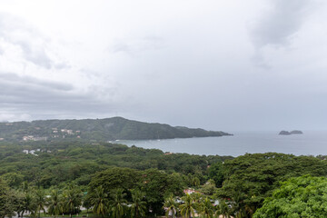 Fototapeta na wymiar Costa Rica landscape and clouds over the sea