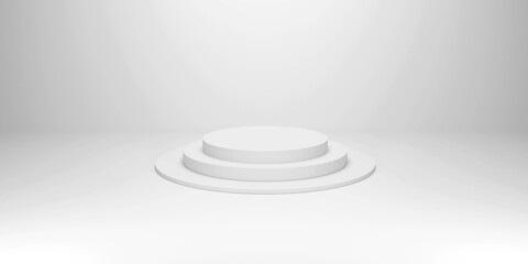 Abstract geometric shape, Cylinder, Design For Cosmetic Or Product Display Podium 3d Render.