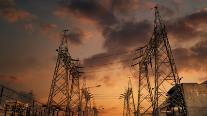 High voltage electric tower.