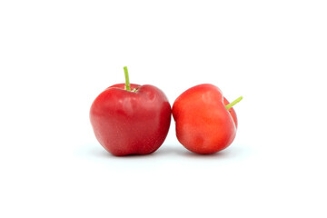 Juicy red cherry thai isolated on the white background.