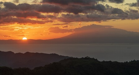 sunset in the mountains