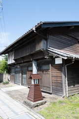 Fototapeta na wymiar Tea house in Oiwake Station on old Nakasendo Road in Karuizawa Town, Nagano Prefecture