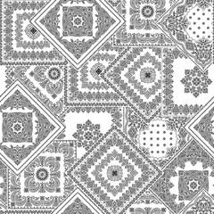I made a bandana pattern design patchwork,
