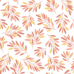 Fototapeta premium Seamless pattern of a leaf designed simply,