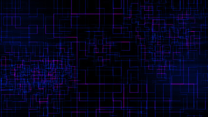 Fototapeta premium Retro sci-fi neon świecące linie na tle siatki. Cyfrowe cyber. Nadaje się do projektowania w stylu lat 80-tych.