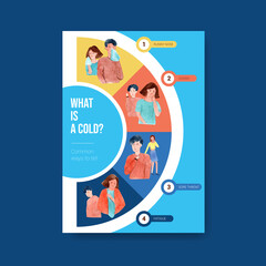  Poster design with information about the illness and healthcare