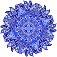 colorful vector mandala dots small circle seamless round design