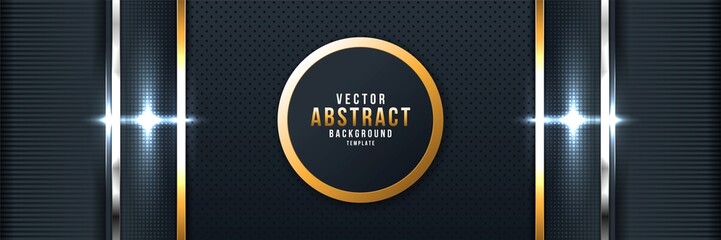 abstract geometric and futuristic design of background template vector