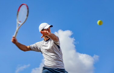 male tennis player in action