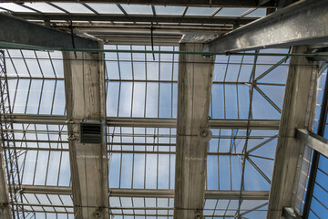 glass roof of a conservatory