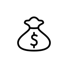 money bag icon logo illustration design