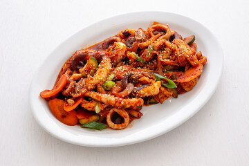 Korean Style Spicy Squid with Pork