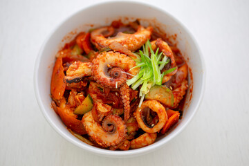 Korean Style Spicy Squid with Pork