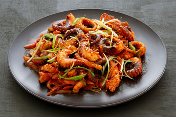 Korean Style Spicy Squid with Pork