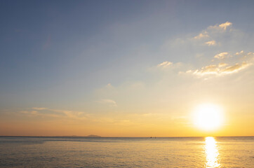 sunset over the sea