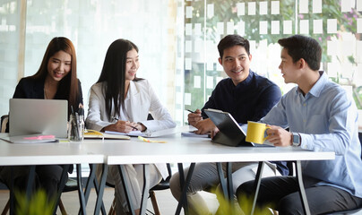 Business People Planning Strategy Analysis Office Concept Cooperation Corporate Achievement Teamwork Concept.
